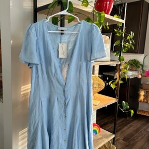Universal Thread Sky Blue Button-Down Dress
